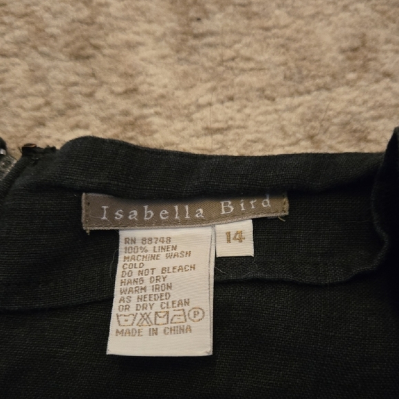 Isabella Bird Elegant Black Linen Women's Skirt Size 14 - Picture 5 of 7